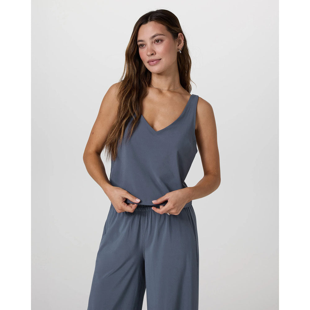 Vuori W SL Villa Cropped Tank Azure