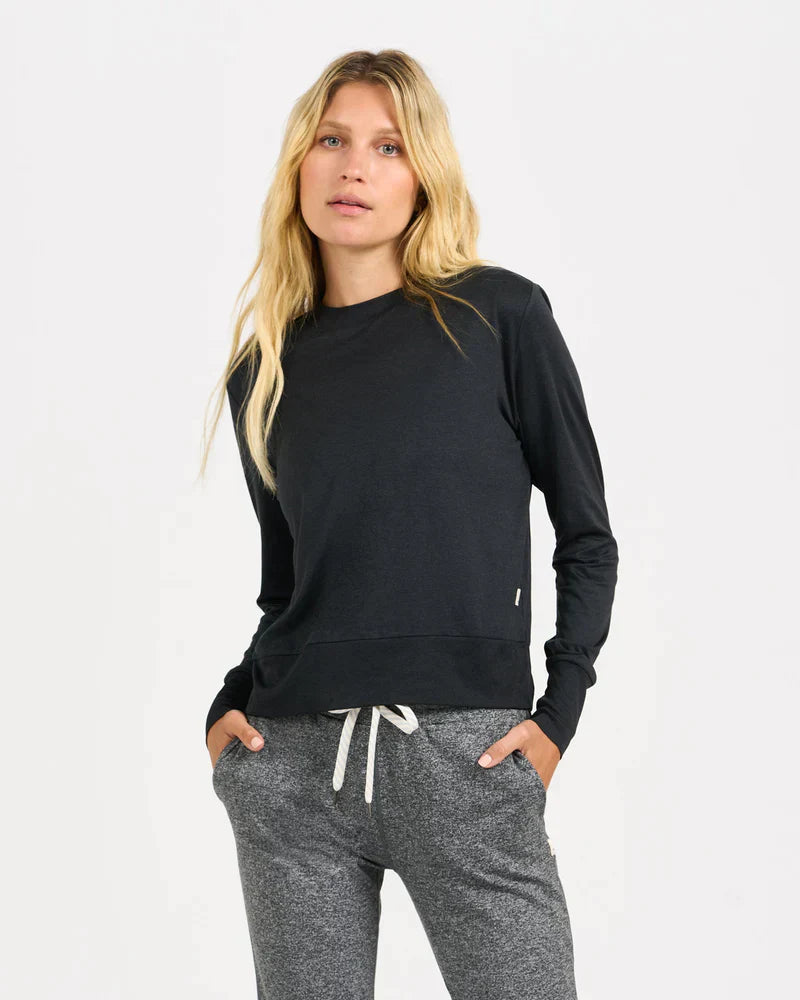 Vuori Womens Daydream Crew HSD Sedona Brown Heather