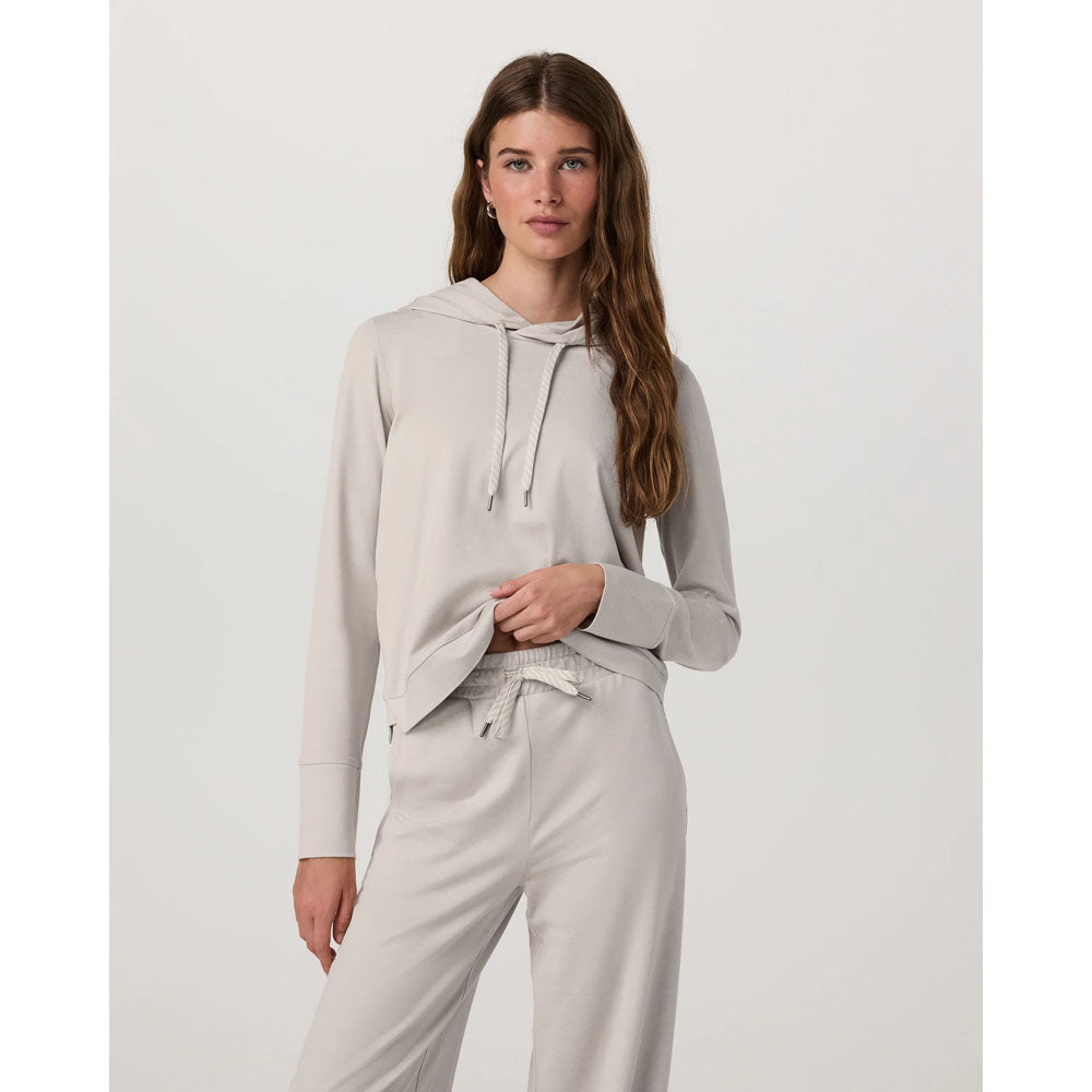 Vuori Womens Halo Essential Hoodie Ecru Heather