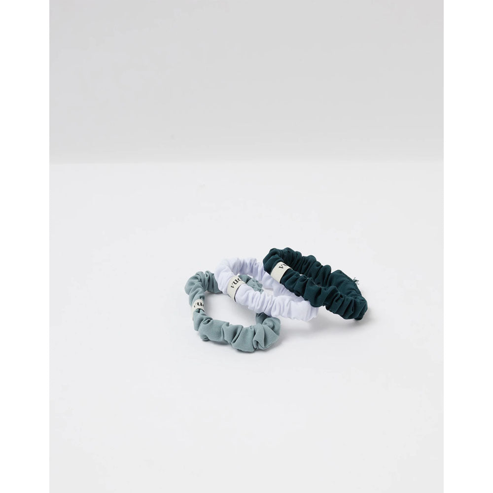 Vuori Mini Scrunchy 3 Pack Mist/Moss/White