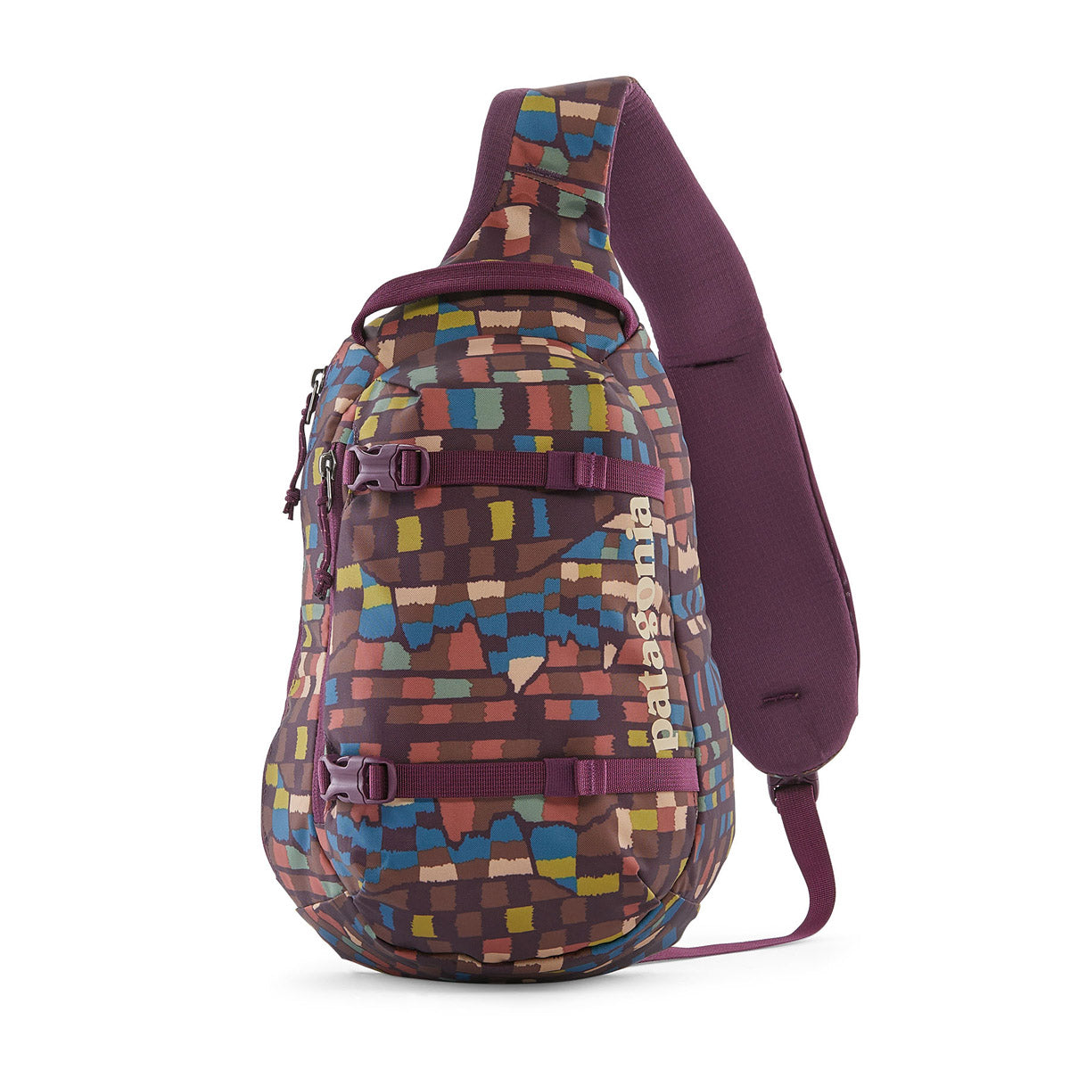 Patagonia Atom Sling 8L Fitz Roy Patchwork: Night Plum