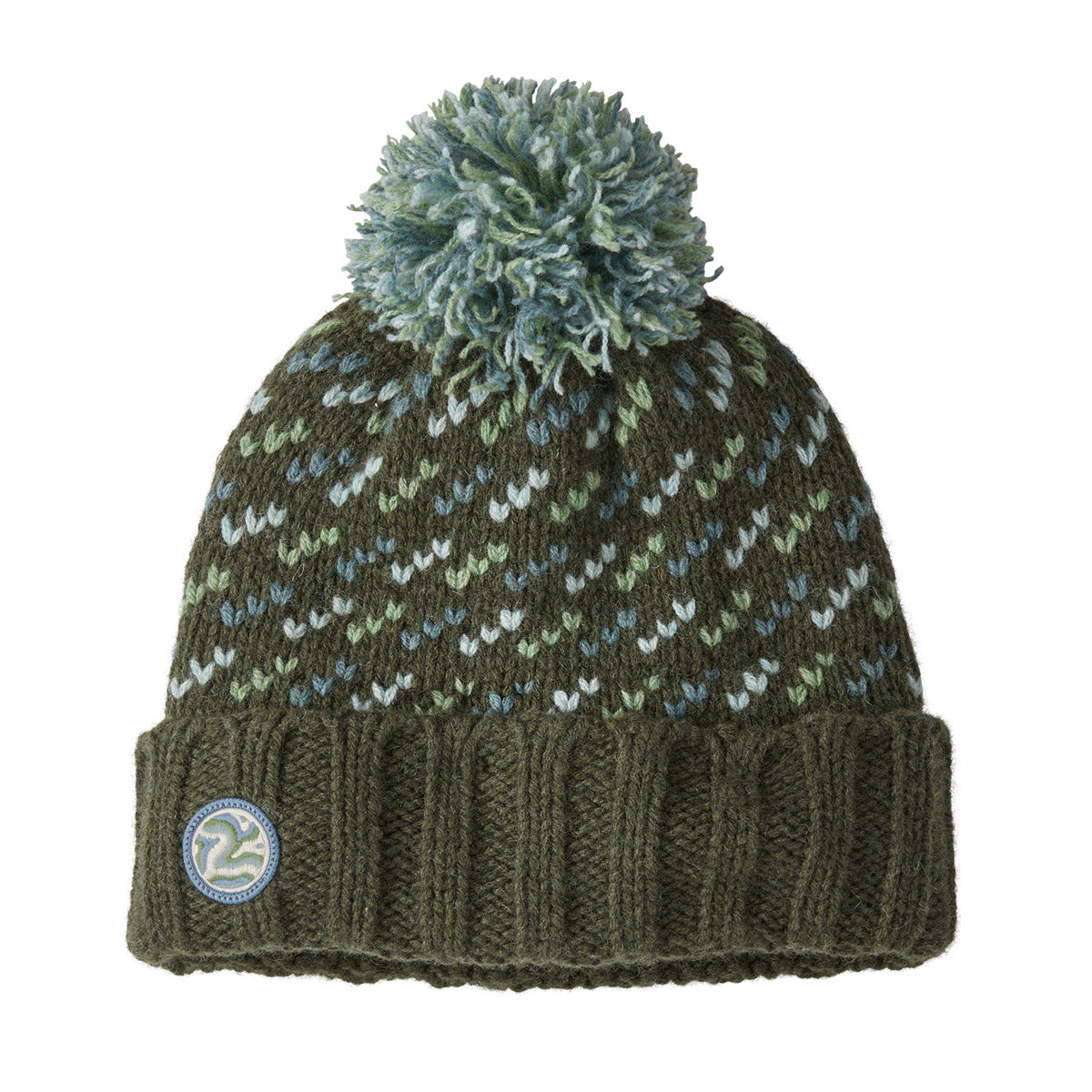 Patagonia Snowbelle Beanie Fisherman Stitch: Pine Needle Green