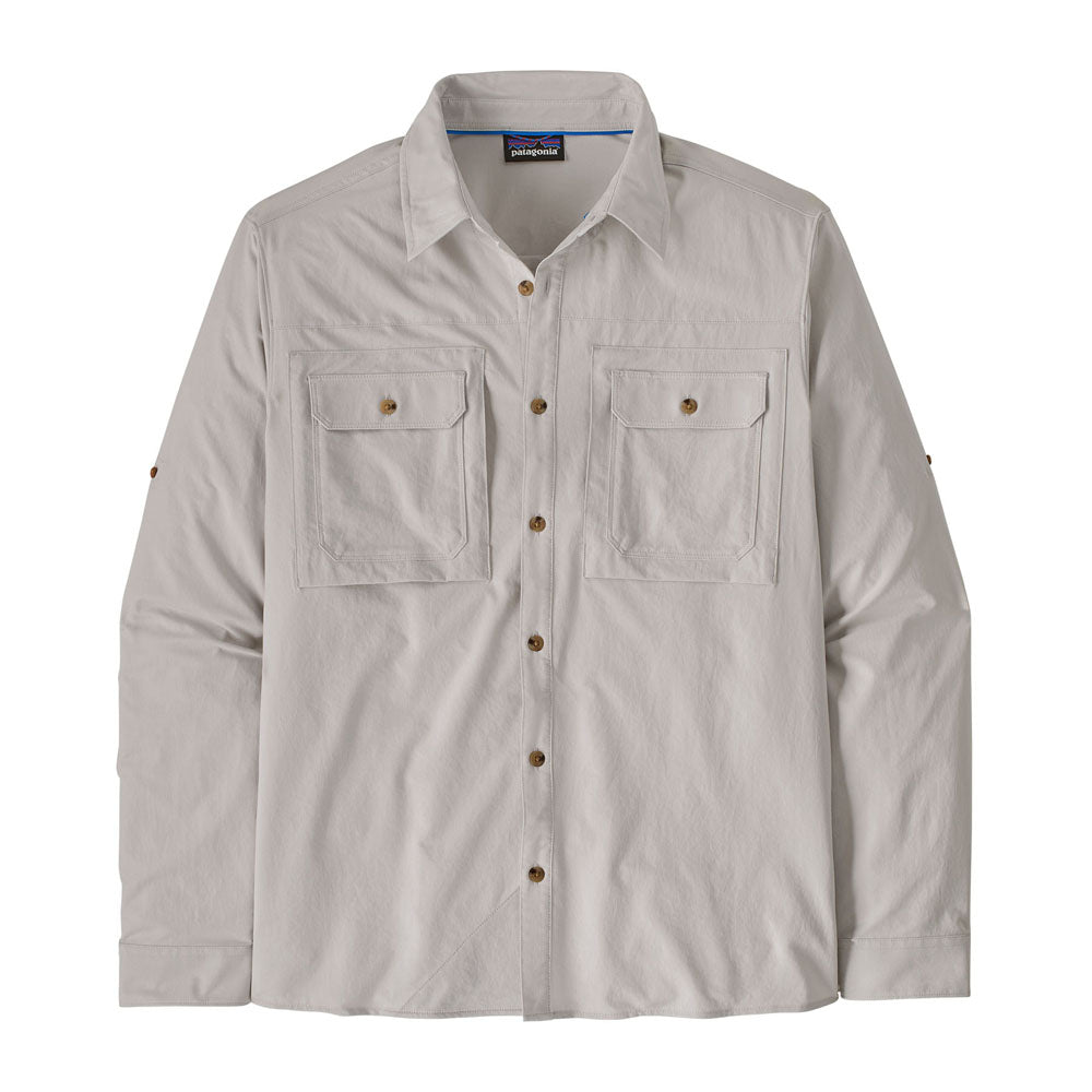 Patagonia Mens Long-Sleeved Self Guided Sun Shirt Crisp Grey