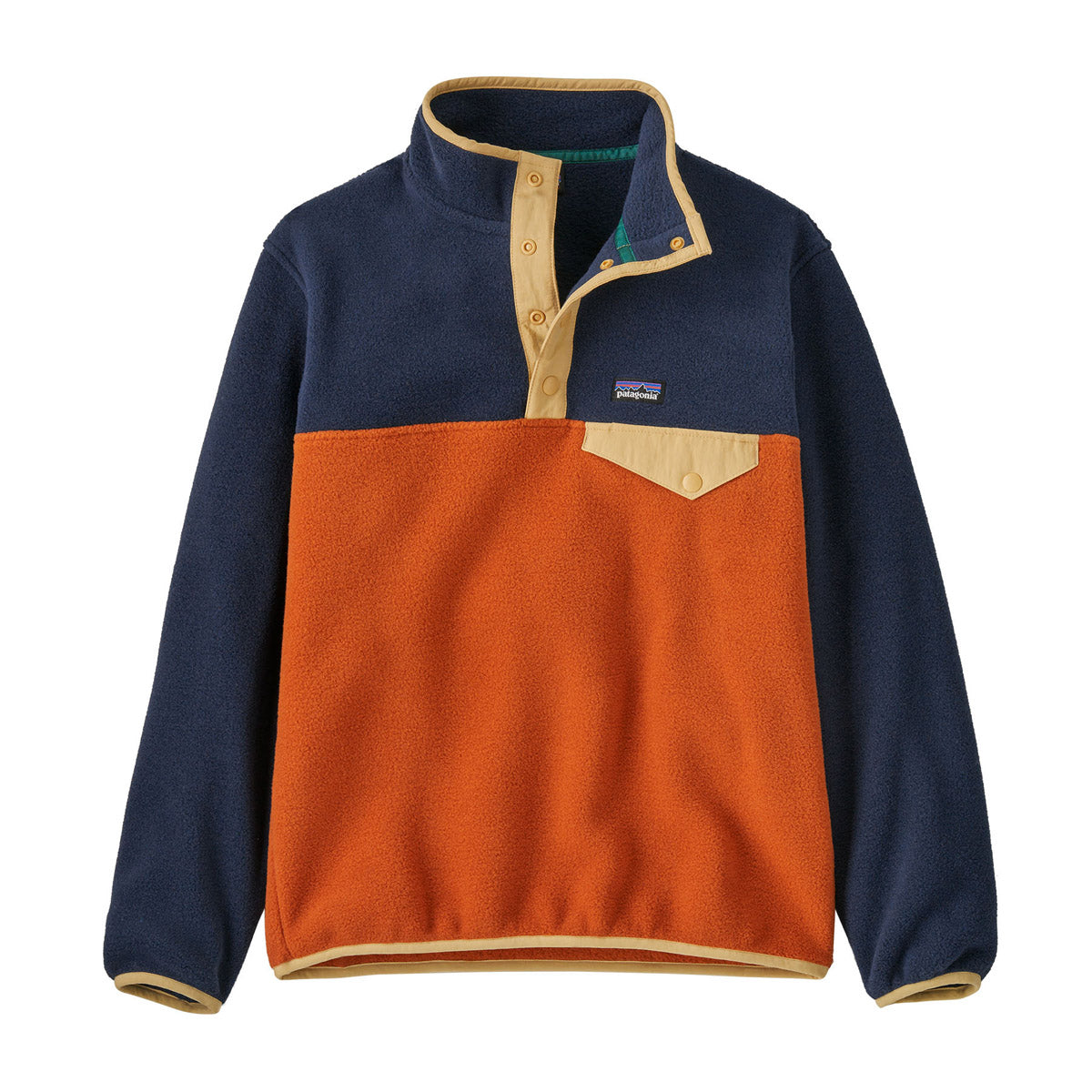 Patagonia Kids&#39; Lightweight Synchilla Snap-T Fleece Pullover Redtail Rust