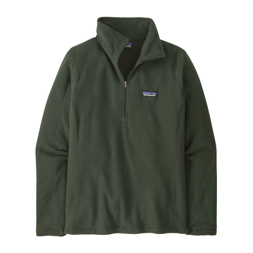 Patagonia Womens Micro D 1/4 Zip Old Growth Green