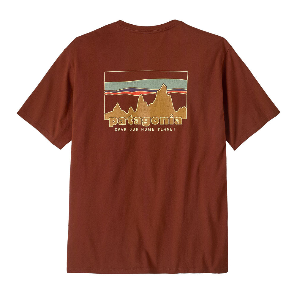 Patagonia Mens 73 Skyline Organic T-Shirt Dried Vanilla