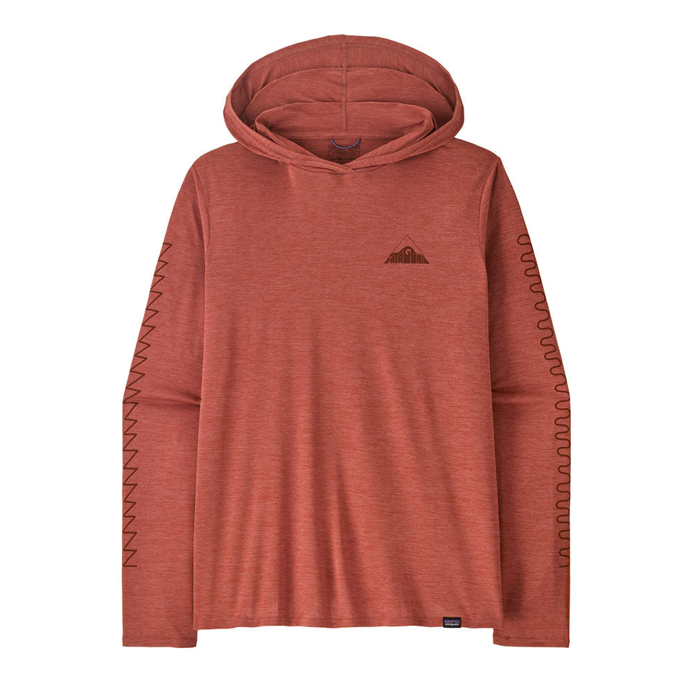 Patagonia Mens Capilene Cool Daily Graphic Hoody Driftways: Potters Red X-Dye