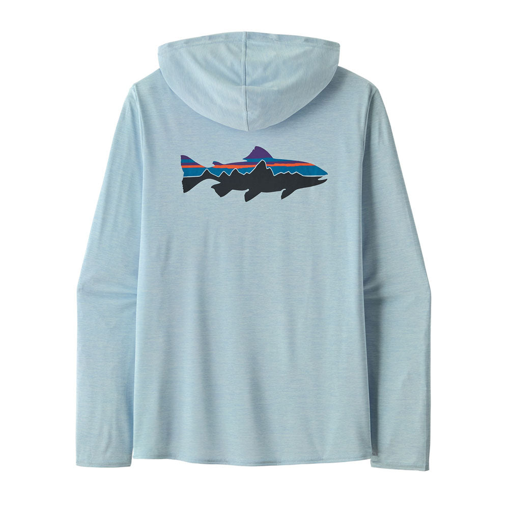 Patagonia Mens Capilene Cool Daily Graphic Hoody Fitz Roy Trout: Fleck Blue
