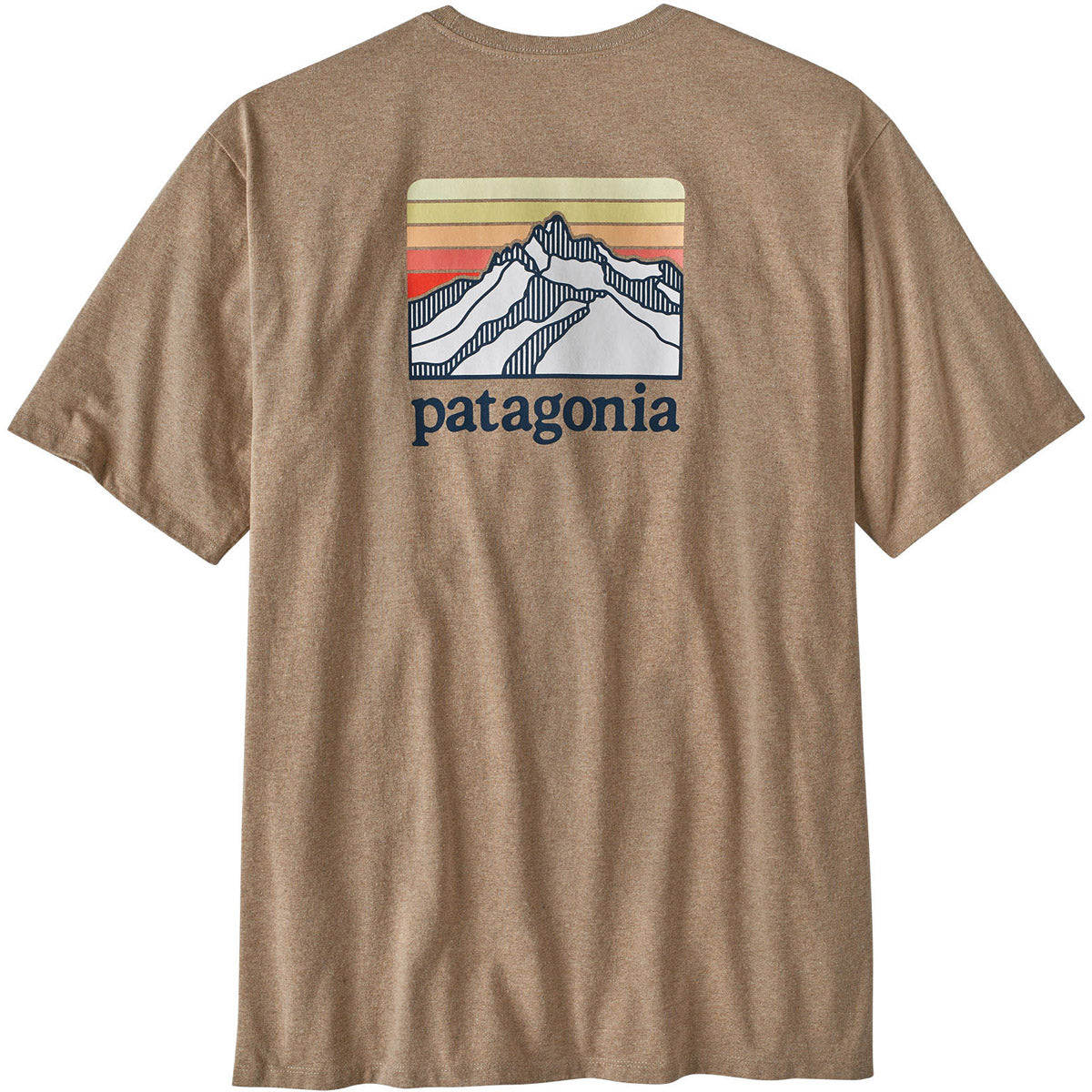 Patagonia Men&#39;s Line Logo Ridge Pullovercket Responsibili-Tee Grayling Brown