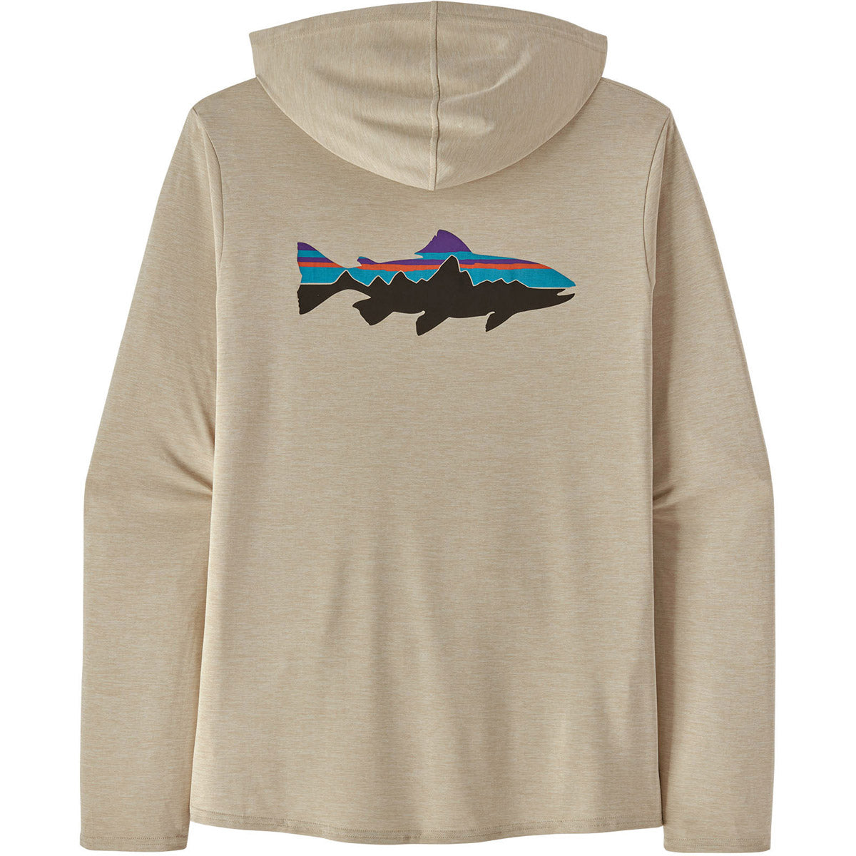 Patagonia Men's Capilene Cool Daily Graphic Hoody Fitz Roy Trout: Pumice X-Dye