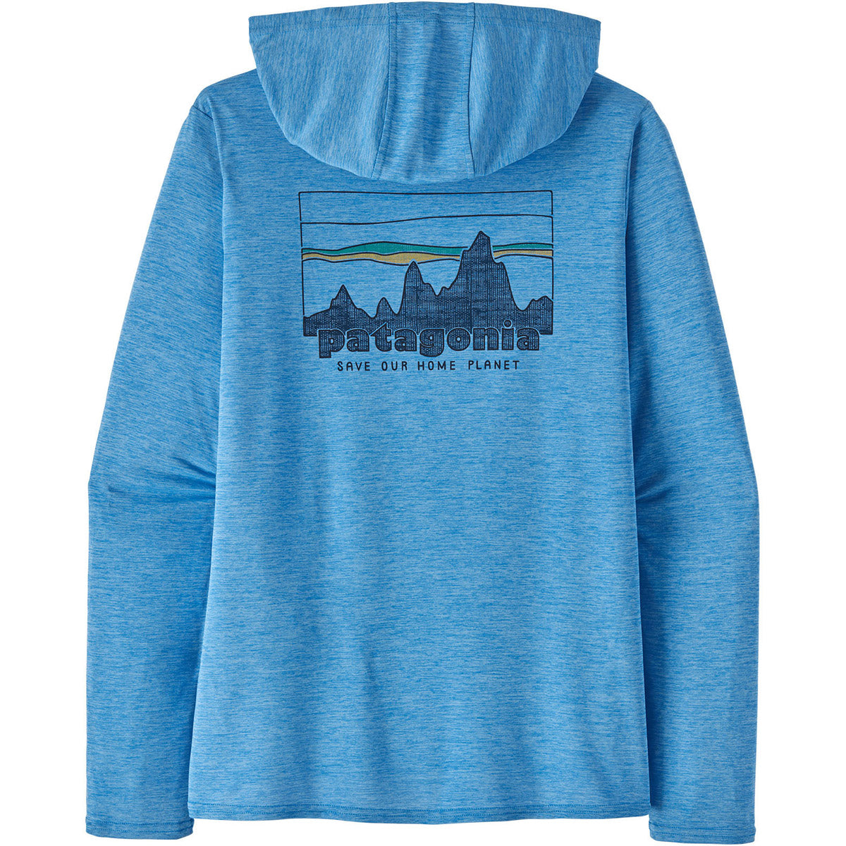 Patagonia Women&#39;s Capilene Cool Daily Graphic Hoody &#39;73 Skyline: Vessel Blue X-Dye