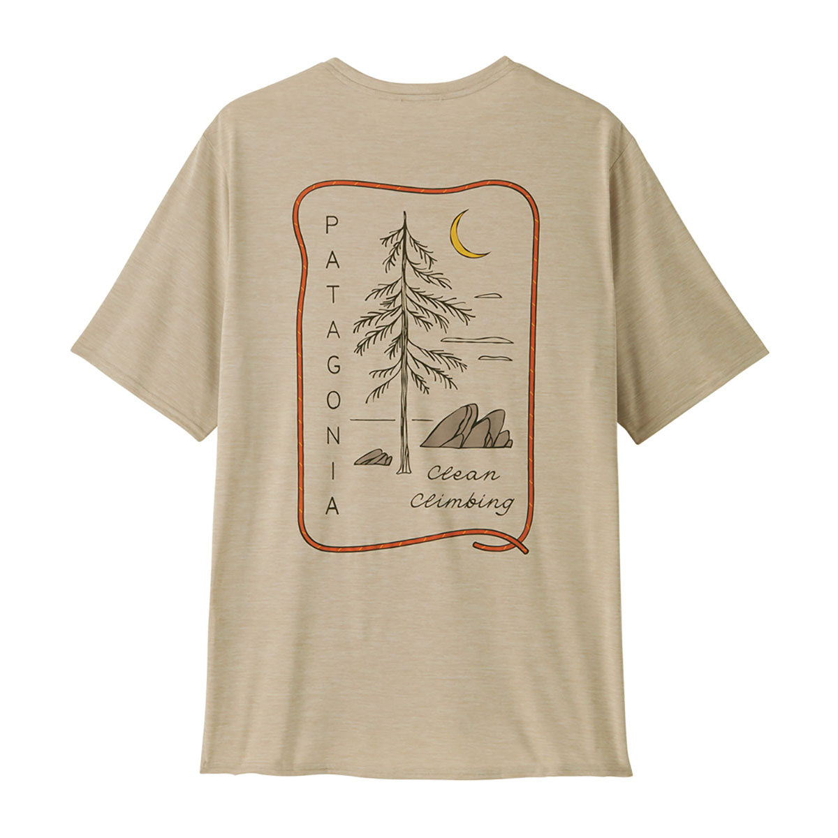Patagonia Mens Capilene Cool Daily Graphic Shirt - Lands Clean Climb Roots: Pumice X-Dye
