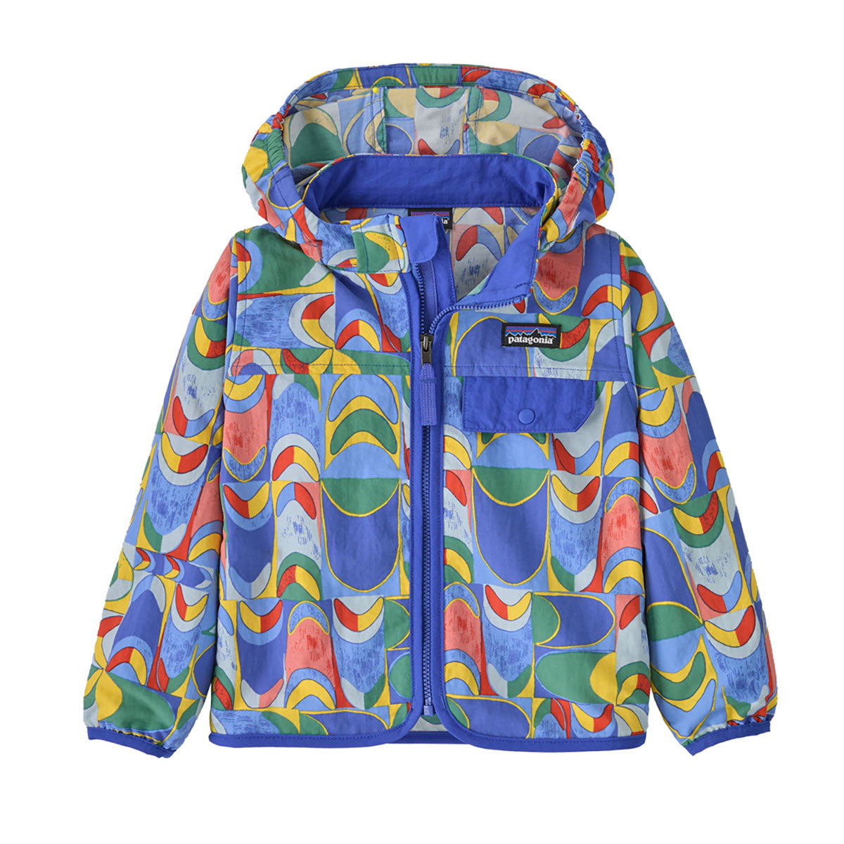 Patagonia Baby Baggies Jacket Swallowtail Geo: Eddy Blue