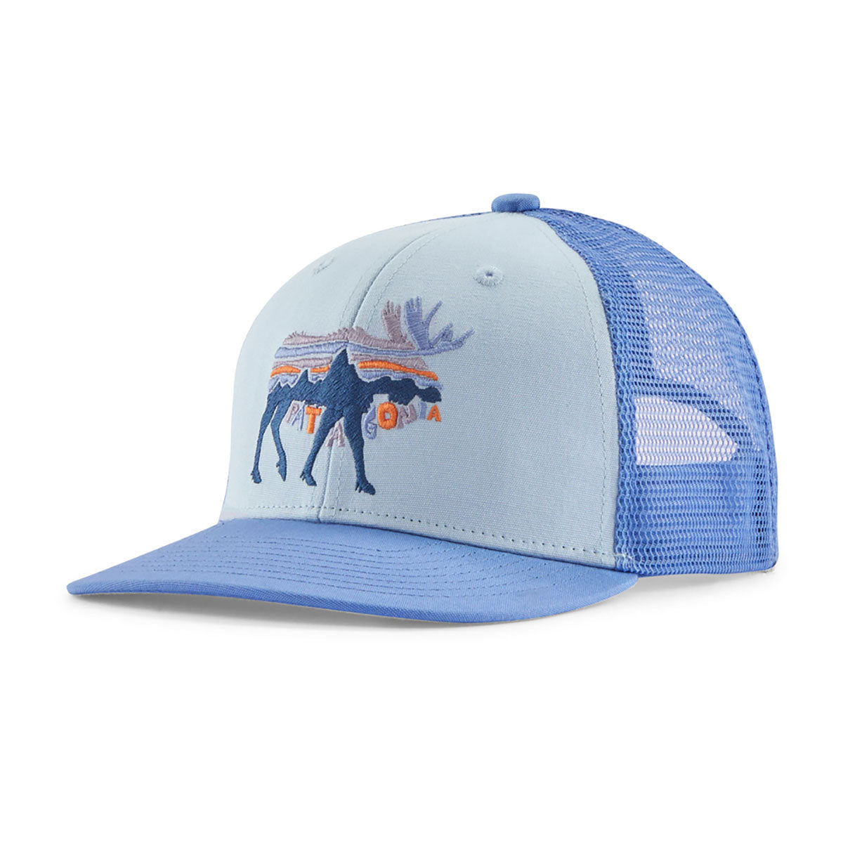 Patagonia Kids Trucker Hat Fitz Roy Moose: Fleck Blue