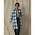 The Normal Brand Women's Toni Duster Jacket Blue Plaid