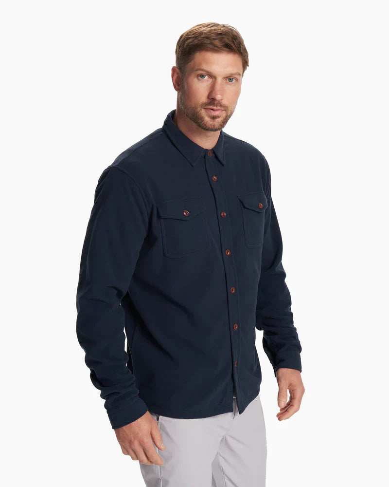 Vuori M Aspen Shirt Jacket Greige Heather