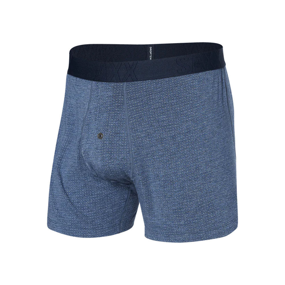Saxx Underwear Co. Men&#39;s DropTemp Cooling Sleep Boxer DNH Dark Denim Heather