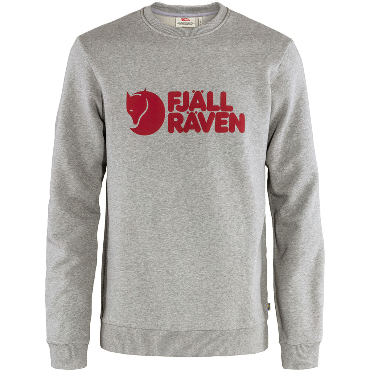 Mens Fjallraven Logo Sweater Grey-Melange
