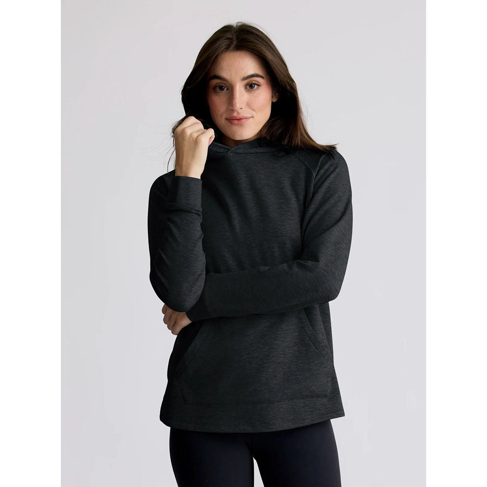 Free Fly Apparel Womens Bamboo Lightweight Fleece Hoodie Heather Black