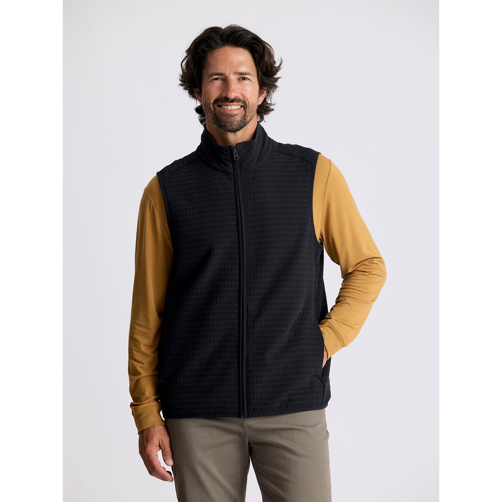 Free Fly Apparel Mens Gridback Fleece Vest Black