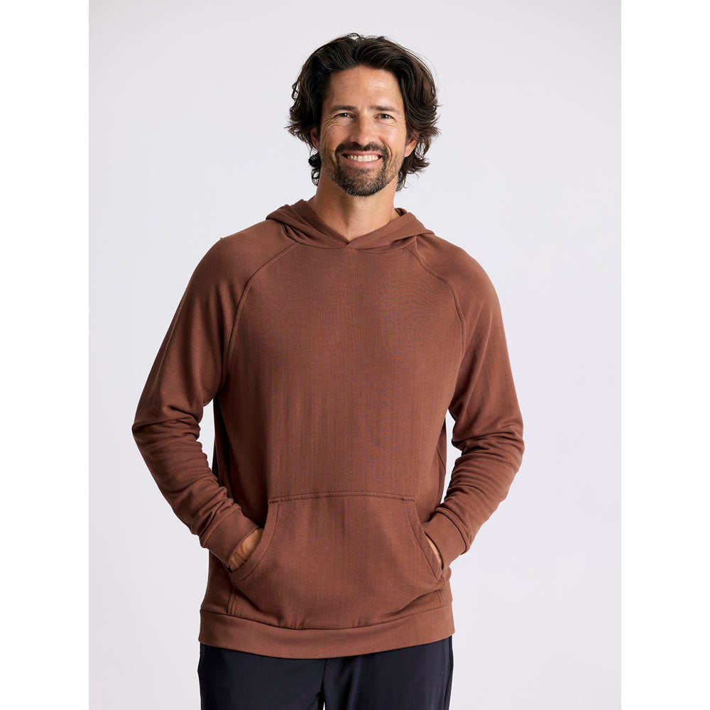 Free Fly Apparel Mens Bamboo Lightweight Fleece Hoodie Chestnut