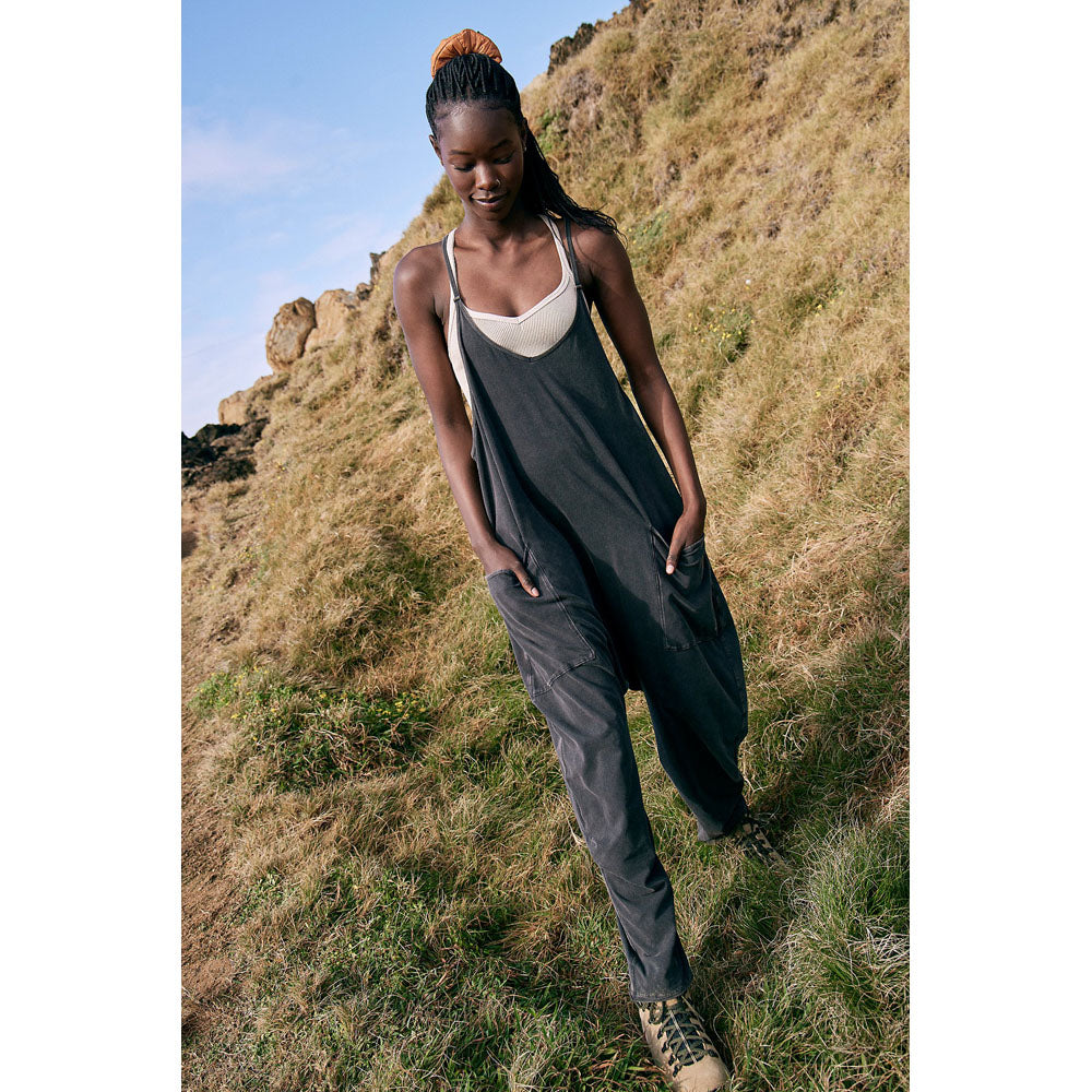 Free People Movement Women&#39;s Hot Shot Onesie Washed Black