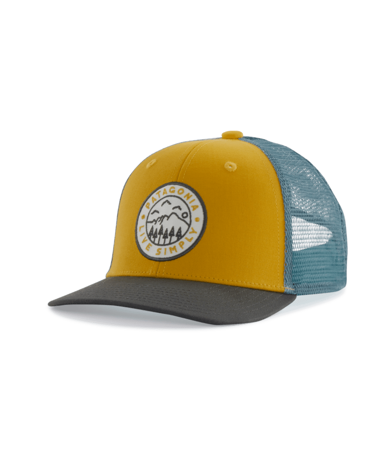 Patagonia Kids&#39; Trucker Hat Line Logo Ridge: Buckwheat Gold