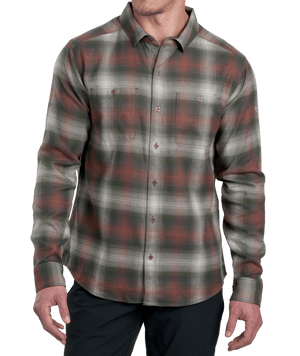 Kuhl Mens Law Flannel Long Sleeve VLEA Vintage Leather