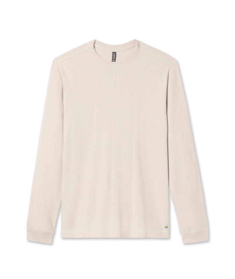 Vuori Mens Waffle Crew BNE Bone