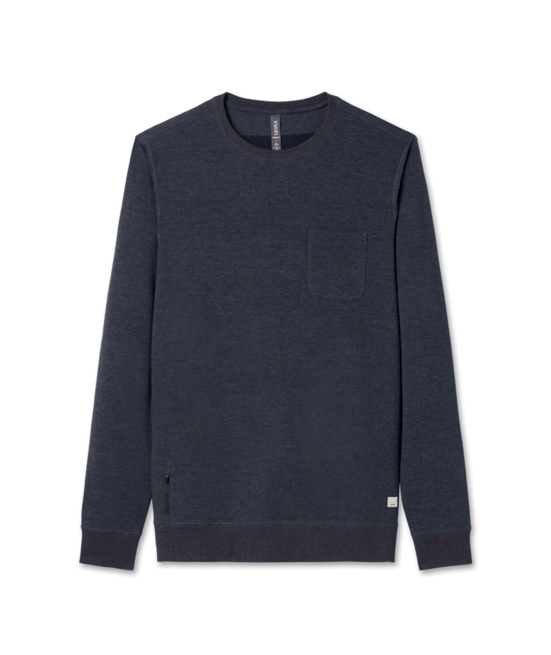 Vuori Men's Jeffreys Pullover HWA Walnut Heather