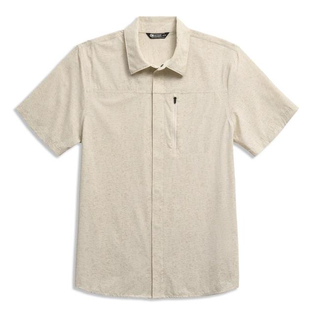 Outdoor Research M Astroman SS Sun Shirt 3045 Oyster Tamarack Print