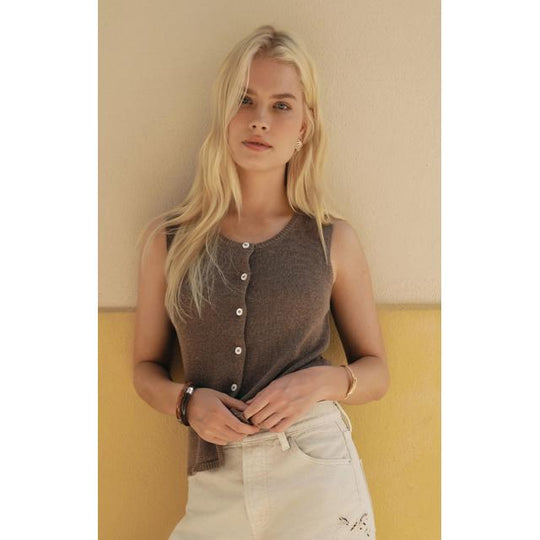 Women's Syd Linen Knit Tank Vest
