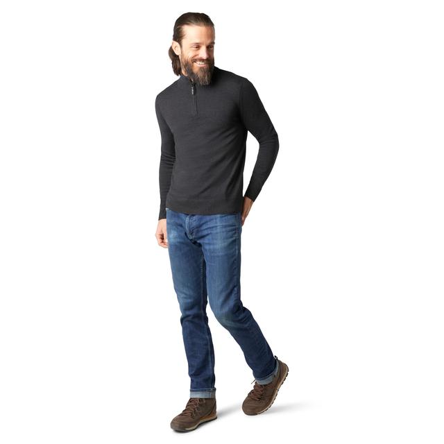Smartwool Mens Sparwood 1/2 Zip Sweater 010 Charcoal Heather