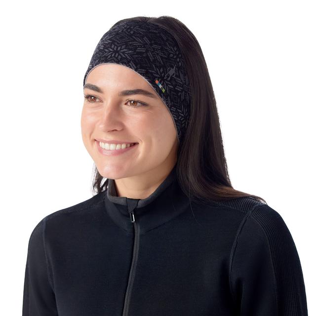Smartwool Thermal Merino Reversible Headband N86 Black Digi Snow