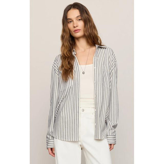 Women's Reese Button Up Stripe Top