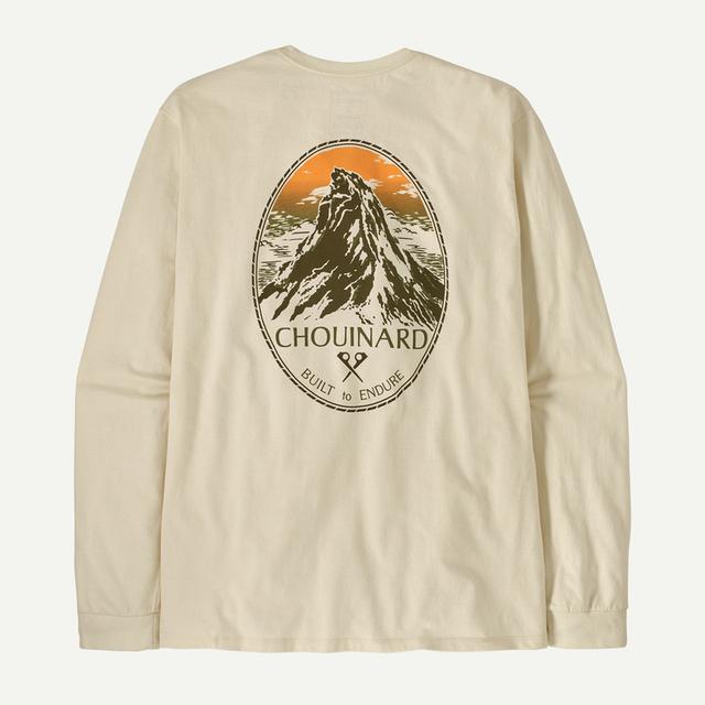 Patagonia Mens Long-Sleeved Chouinard Crest Responsibili-Tee BCW Birch White