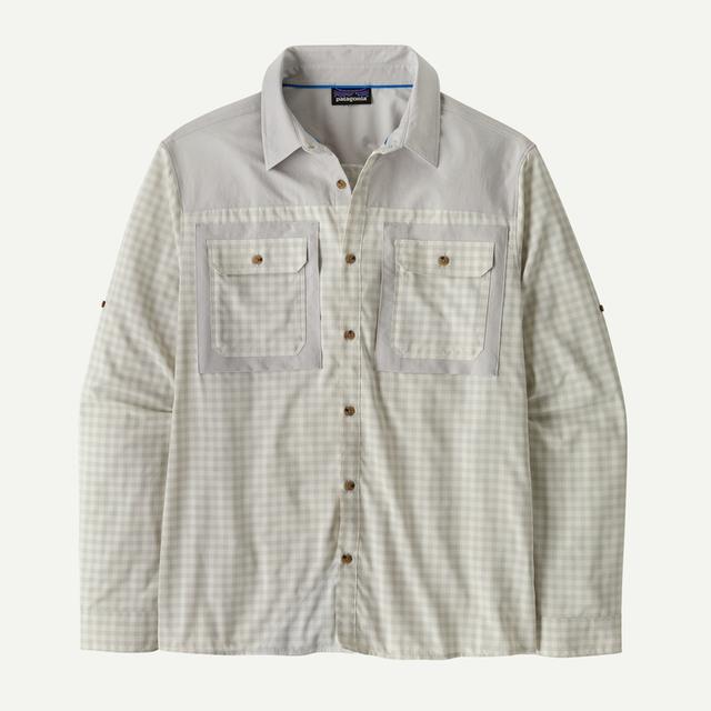 Patagonia Mens Long-Sleeved Self Guided Sun Shirt Crisp Grey