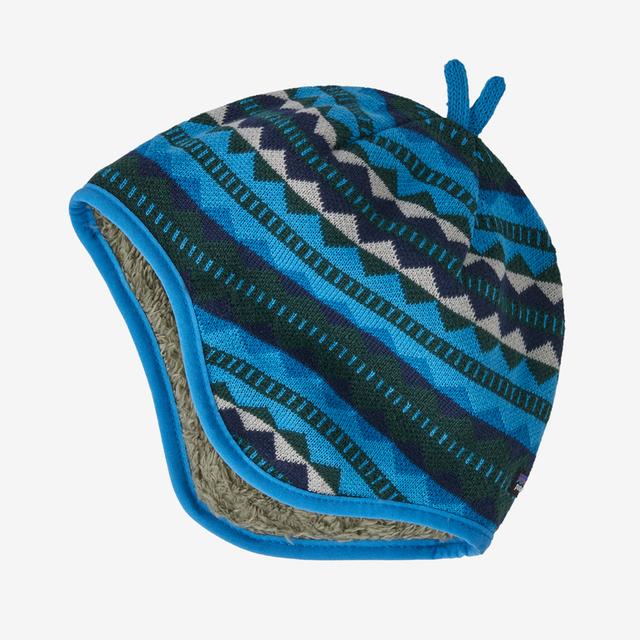 Patagonia Baby Reversible Beanie DSVL Diamond Stripe: Vessel Blue