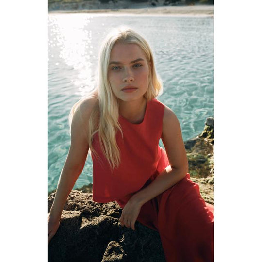 Women's Sloane Linen Cropped Tank