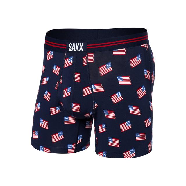 Saxx Underwear Co. Mens Ultra Boxer Brief SAS Stars and Stripes/Navy