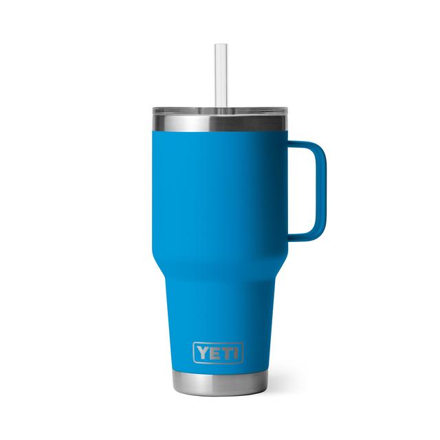 Yeti Rambler 35 oz Straw Mug Big Wave Blue