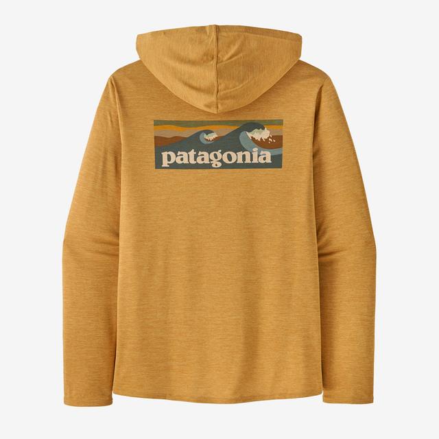 Patagonia Men's Capilene Cool Daily Graphic Hoody BBTX Boardshort Logo: Beeswax Tan X-Dye