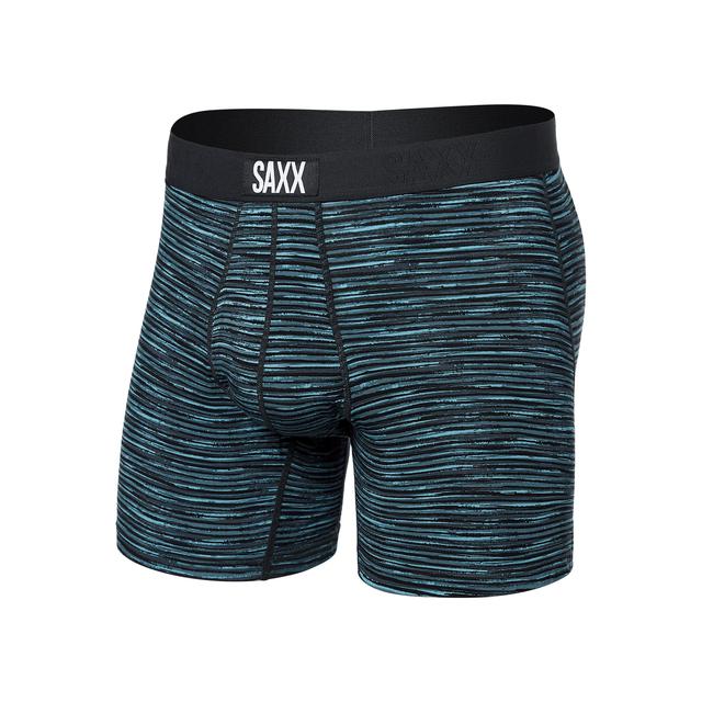 Saxx Underwear Co. Mens Ultra Boxer Brief SDS Space Dye Stripe/Grey Multi