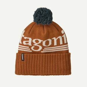 Patagonia Powder Town Beanie HLCI Hut Tripper Logo: Cinnamon Brown