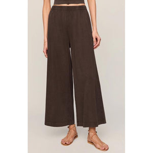 Z Supply W Scout Jersey Crop Flare Pant DAC Dark Chocolate