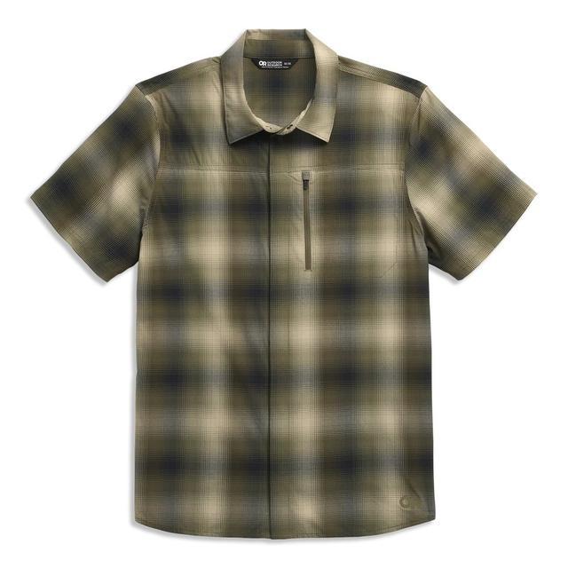 Outdoor Research M Astroman SS Sun Shirt 2823 Ranger Green Plaid