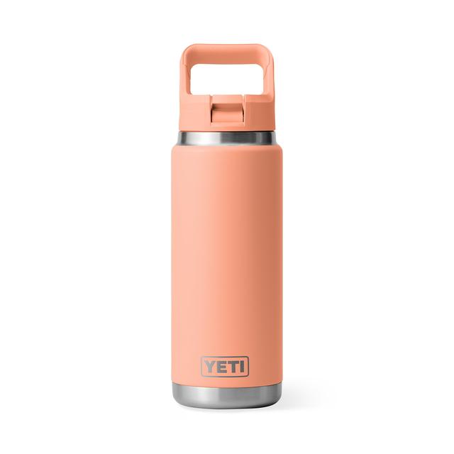 Yeti Rambler 26oz Straw Bottle with Color-Matched Straw Cap LowCountry Peach