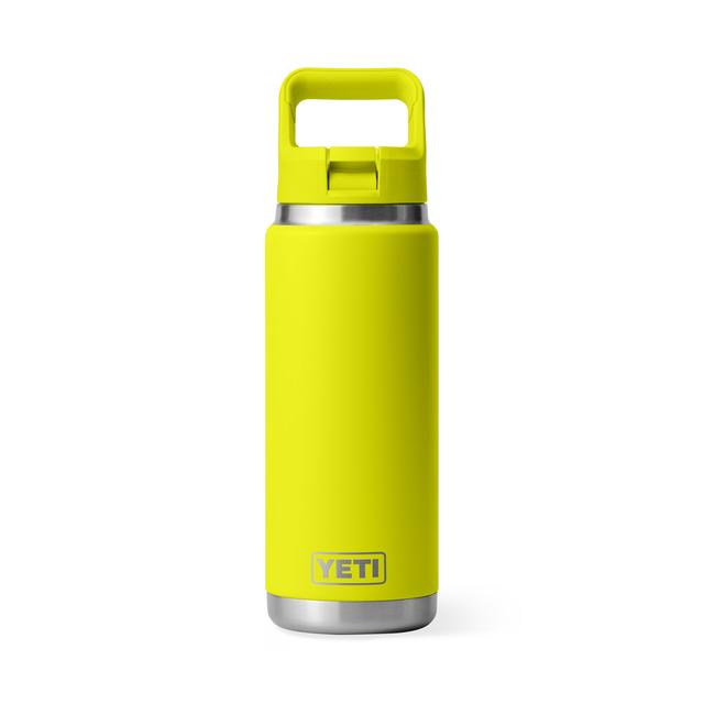 Yeti Rambler 26oz Straw Bottle with Color-Matched Straw Cap Firefly Yellow