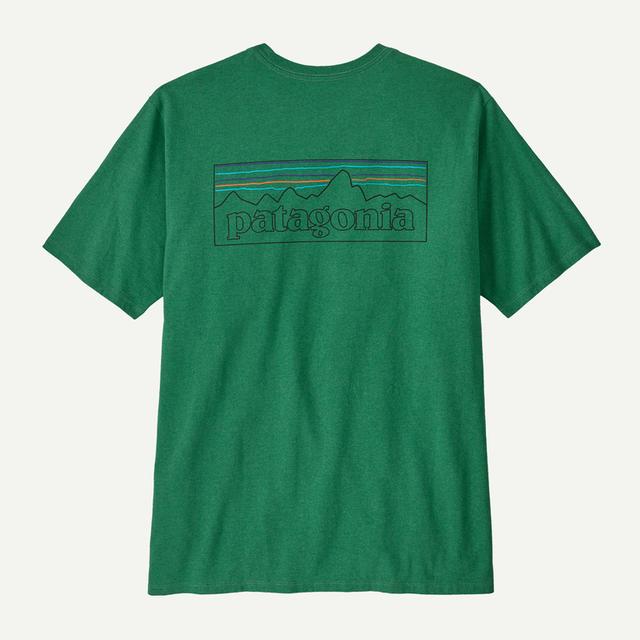 Patagonia Mens P-6 Logo Responsibili-Tee POH P-6 Outline: Heartleaf Green / L