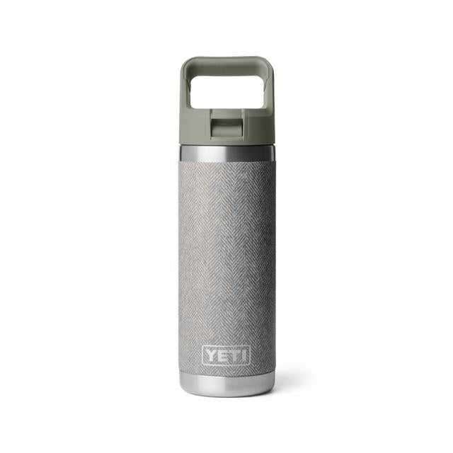 Yeti Rambler 18oz Water Bottle with Color-Matched Straw Cap Riverhead Green